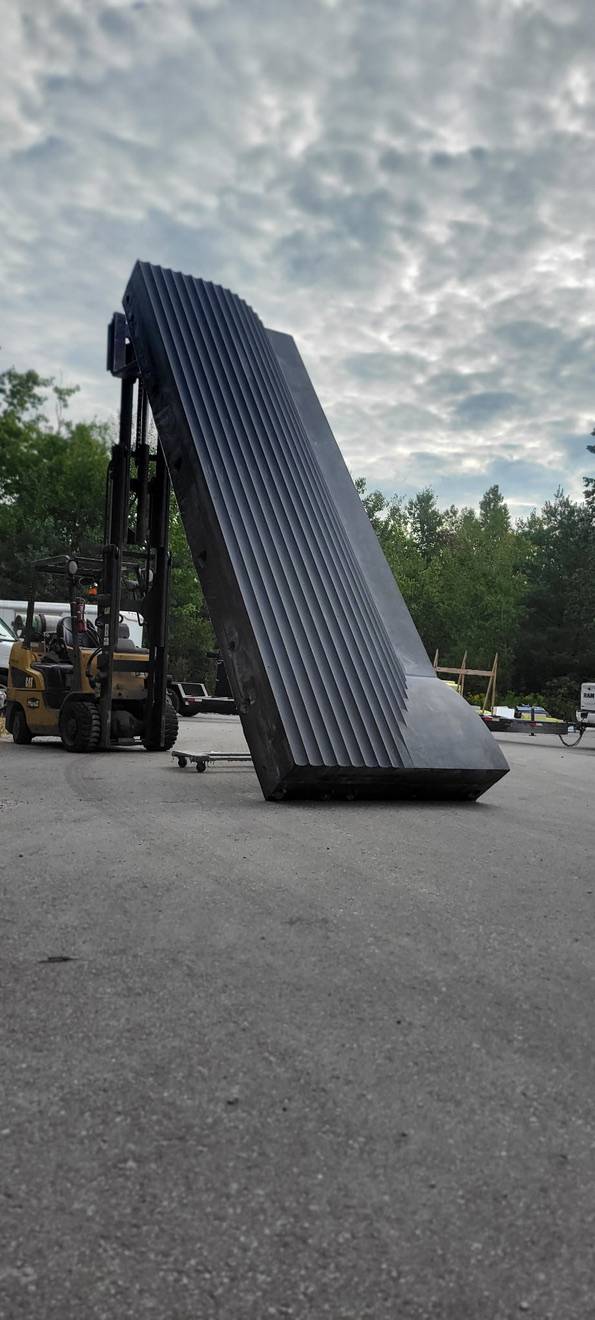Cast fluted panel at the yard