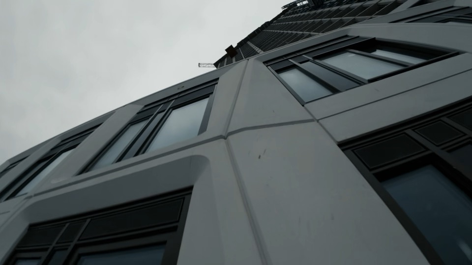 Façade looking up