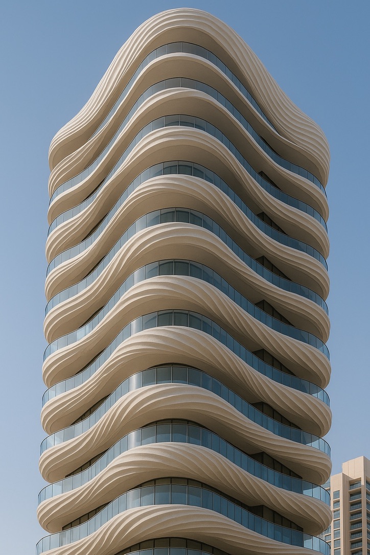 Wave balcony tower concept