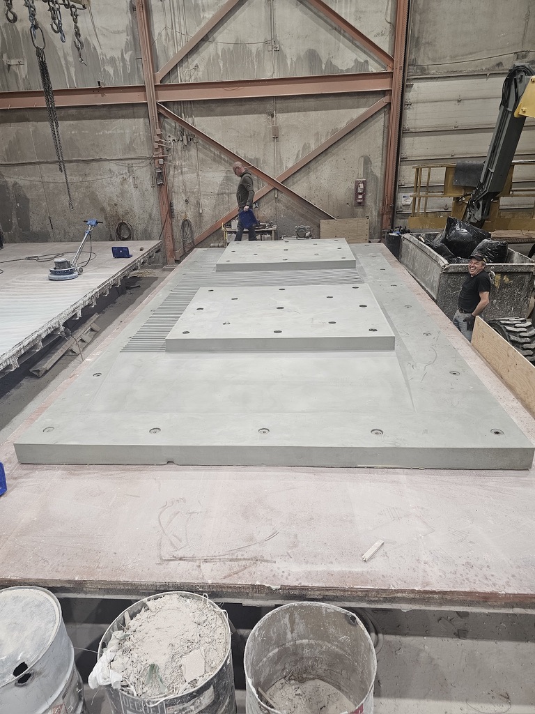 Mold in production at a precast plant
