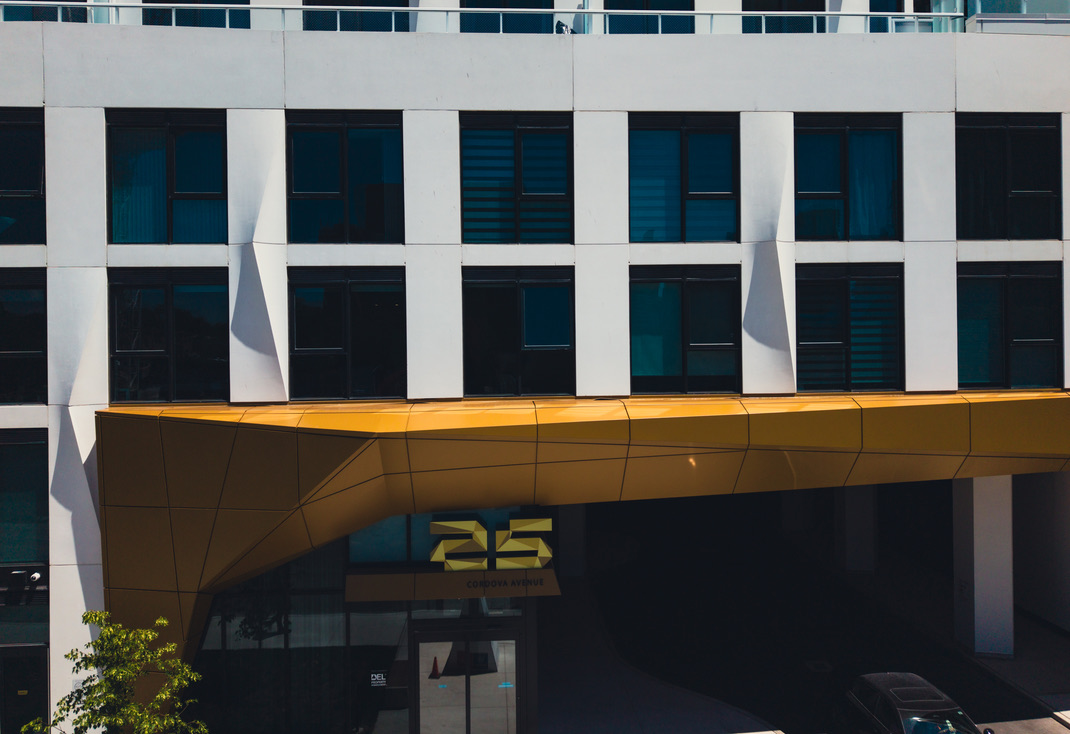 Gold canopy entrance